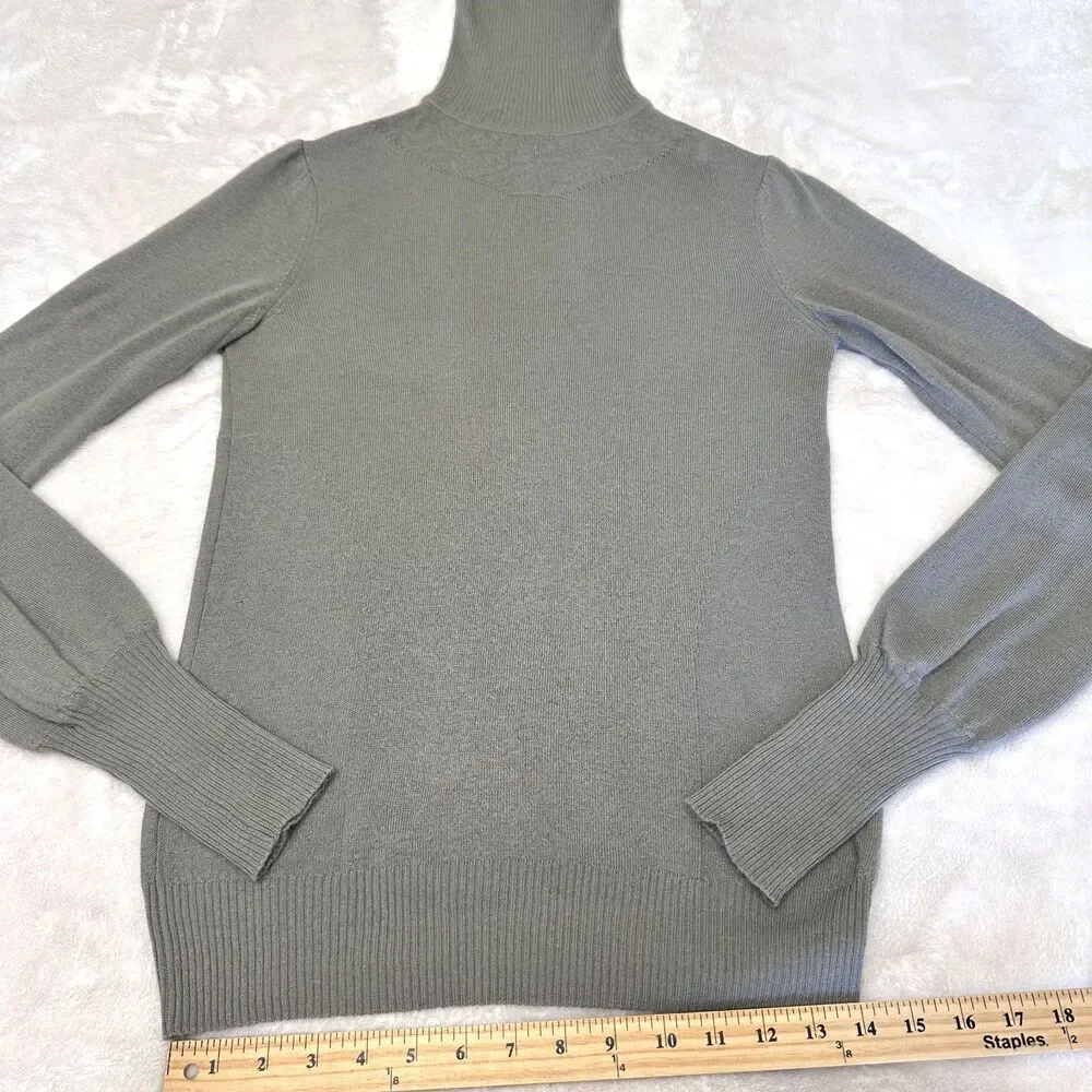 Patrizia Pepe Firenze Gray Cashmere Turtleneck Sweater Women's IT 44 US M Italy